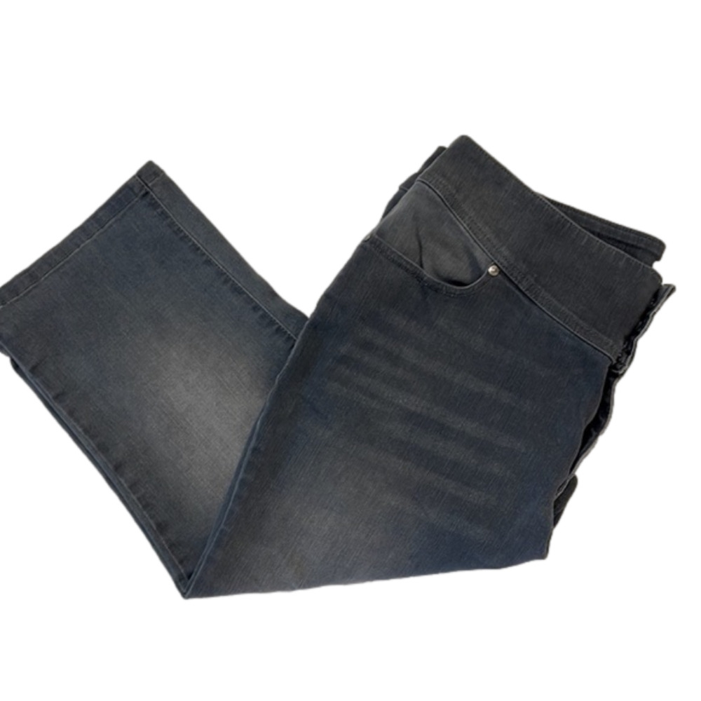 Lane Bryant Flex Magic Waistband High-Rise Jegging Crop Grey Wash Size 18